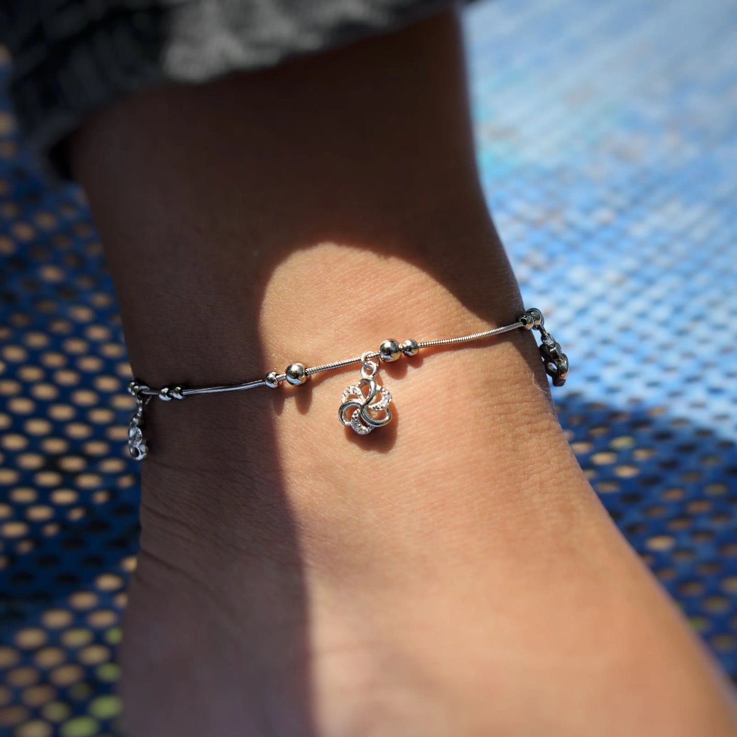 Bloom flower Anklet cum Bracelet