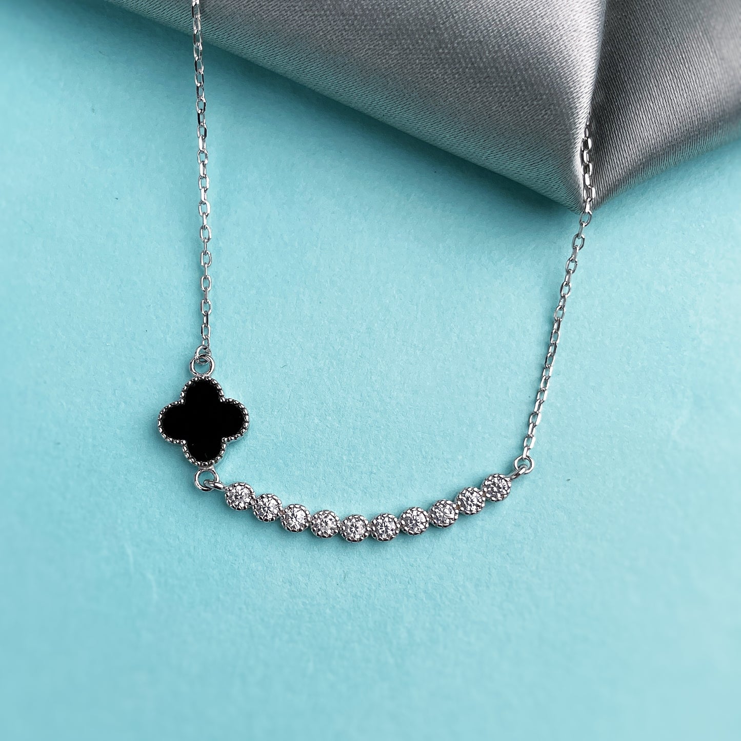 Minimal Black Zircon Necklace