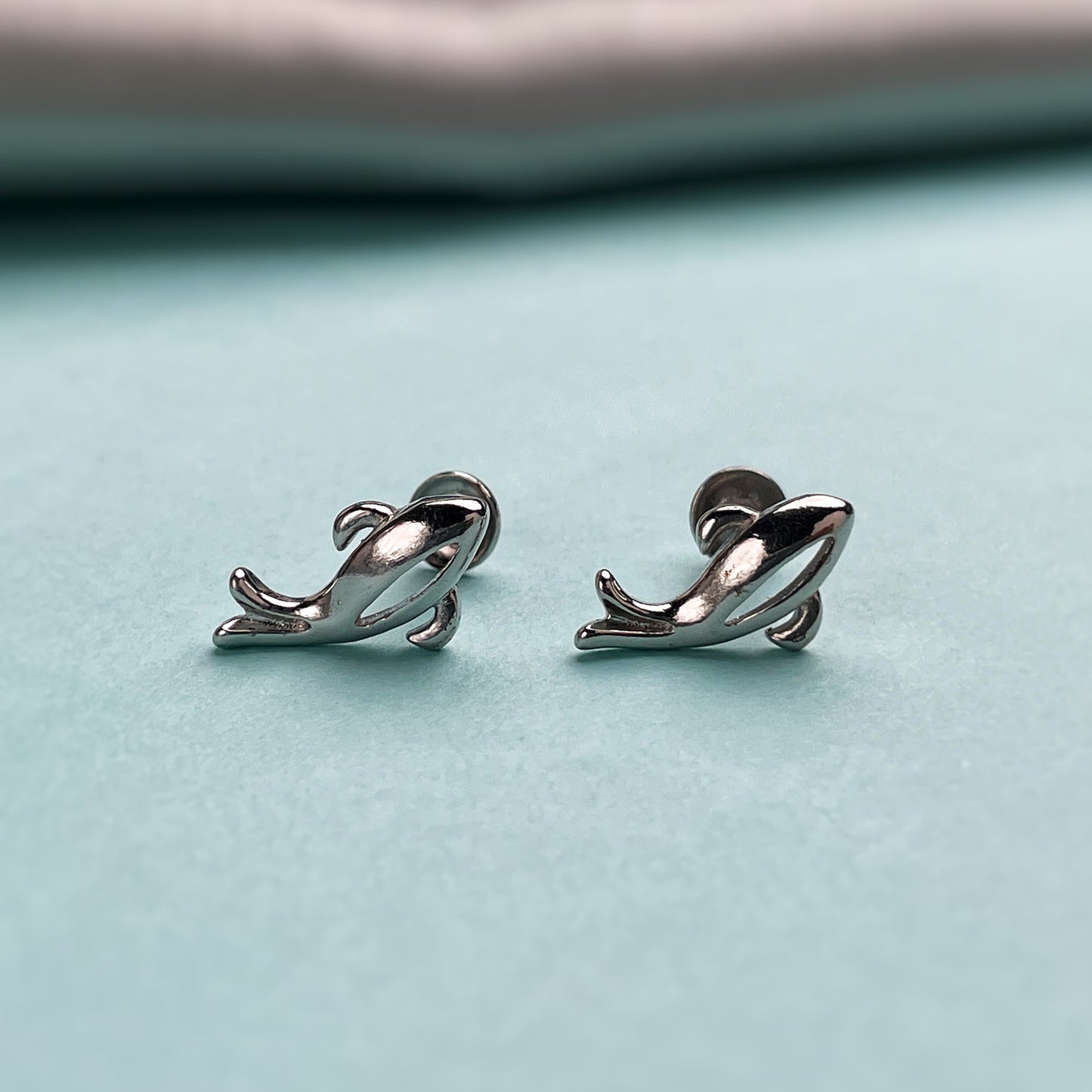 Silver Fish Stud Earring