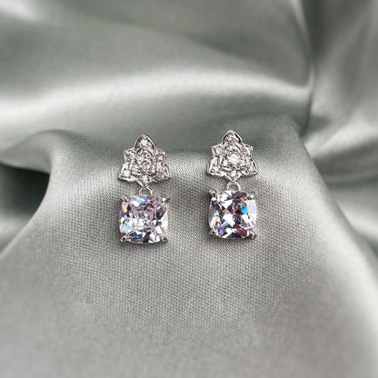 Square Zircon Drop Earring