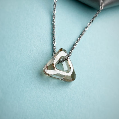 Triangle Zircon Pendant Necklace