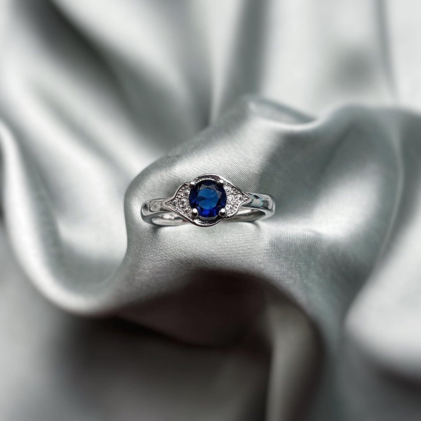 Blue Zircon Elegance Ring