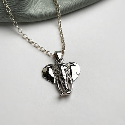 Elephant Majesty Silver Necklace