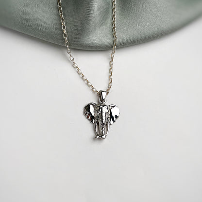 Elephant Majesty Silver Necklace