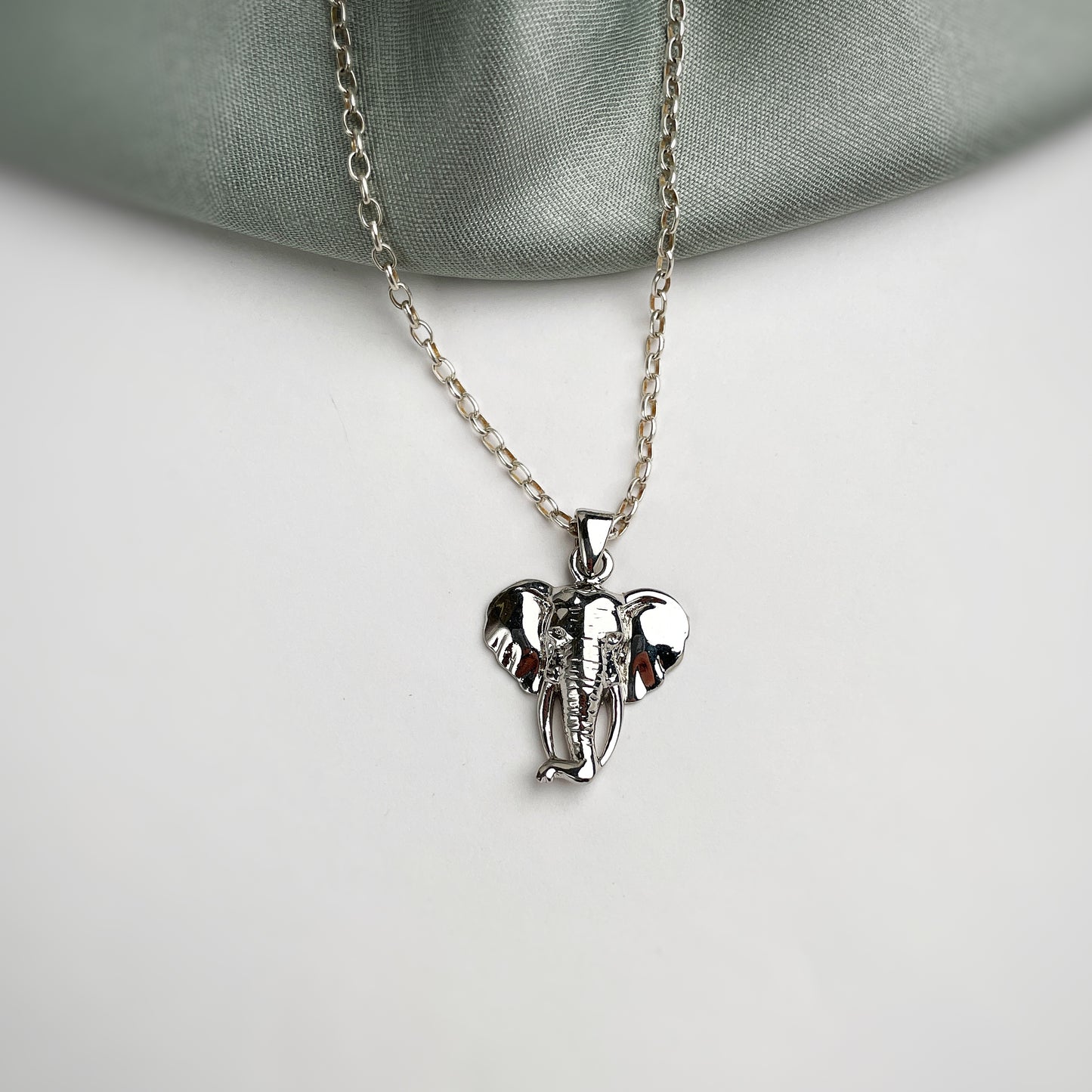 Elephant Majesty Silver Necklace