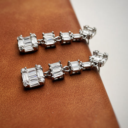 Sleek Zircon Droplet Dangles