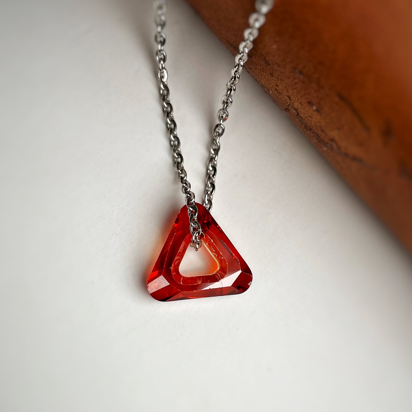 Sparkling Triad Zircon Necklace