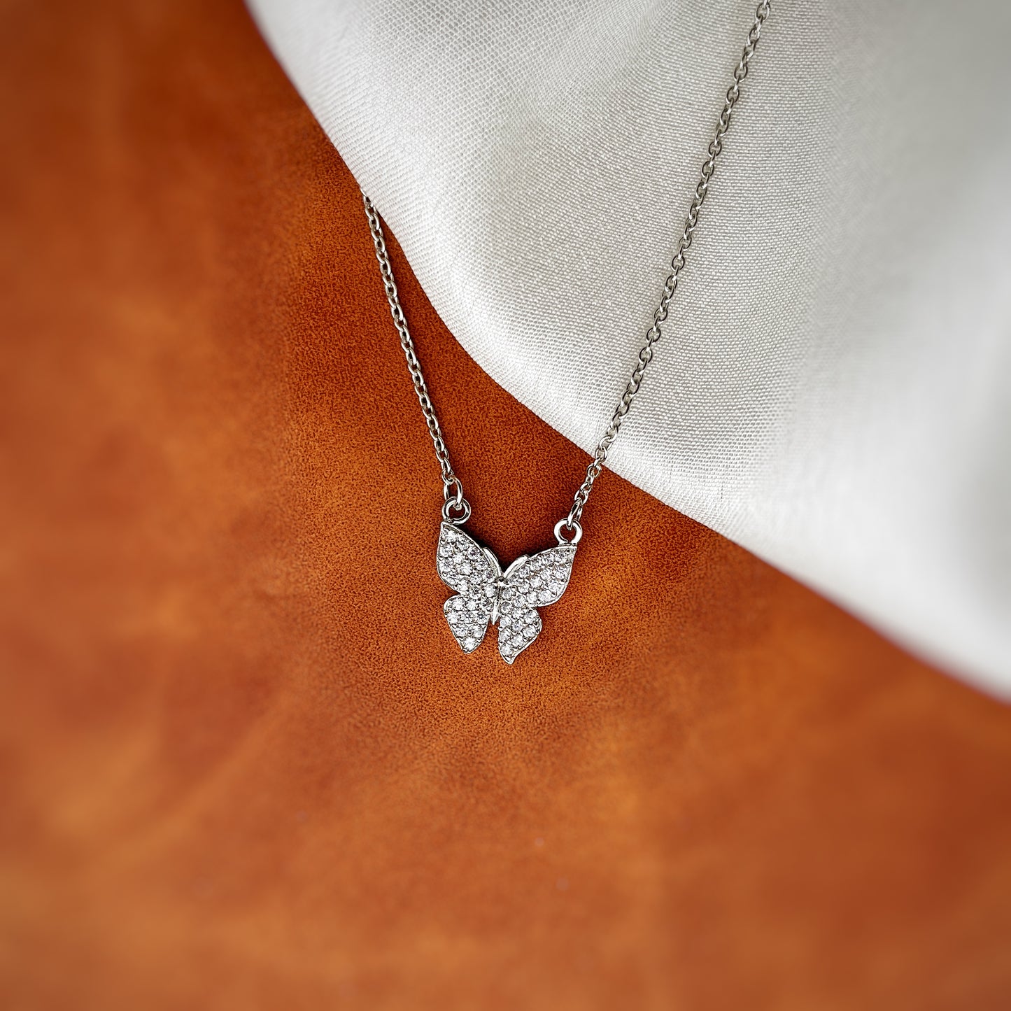 Butterfly Bliss Silver Necklace