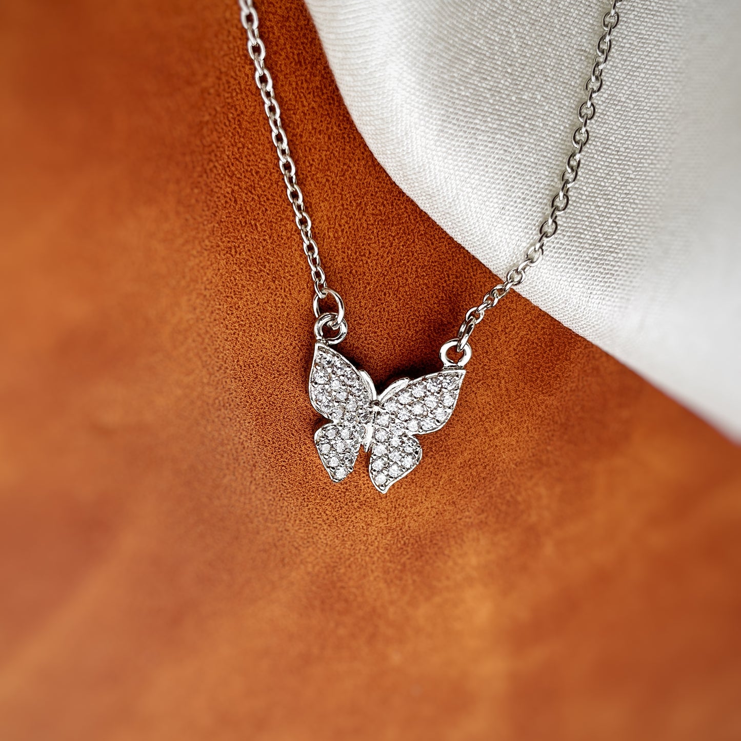 Butterfly Bliss Silver Necklace