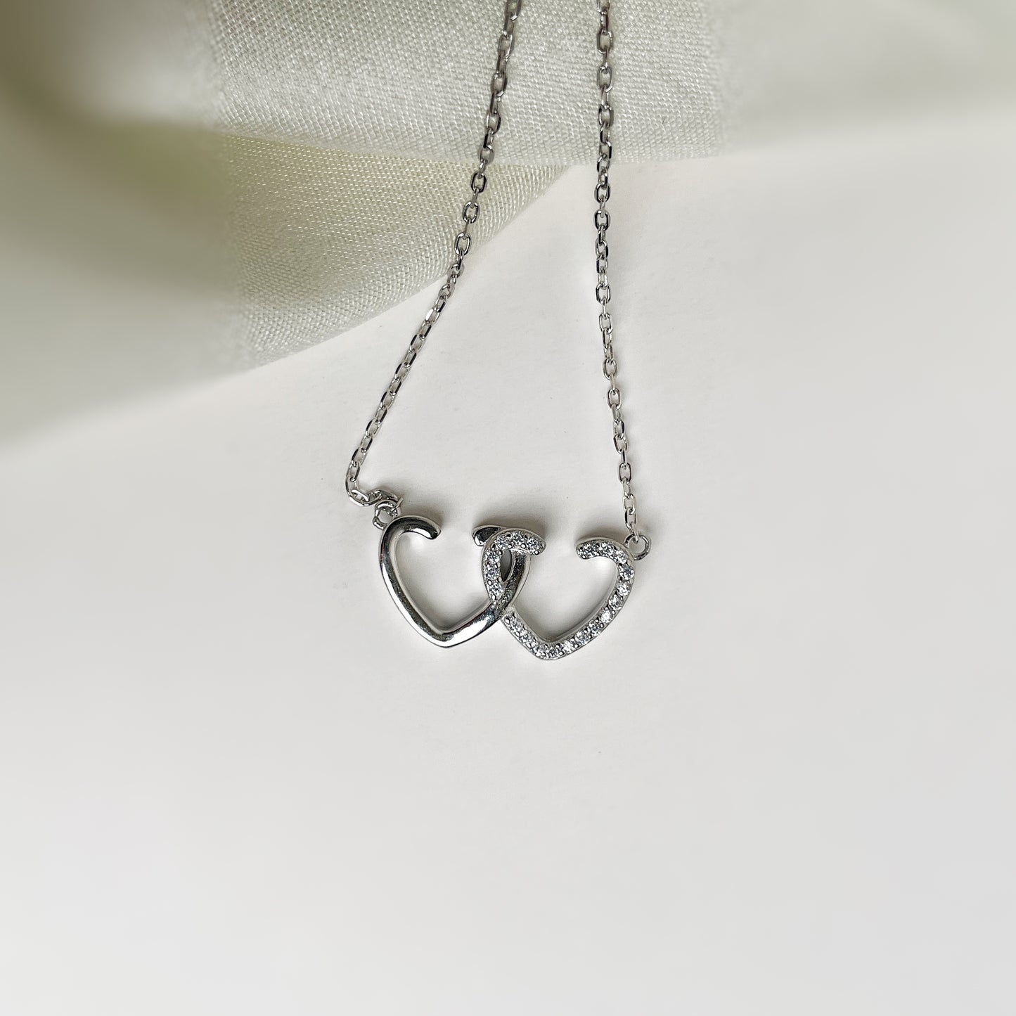 Heartfelt Embrace Silver Chain