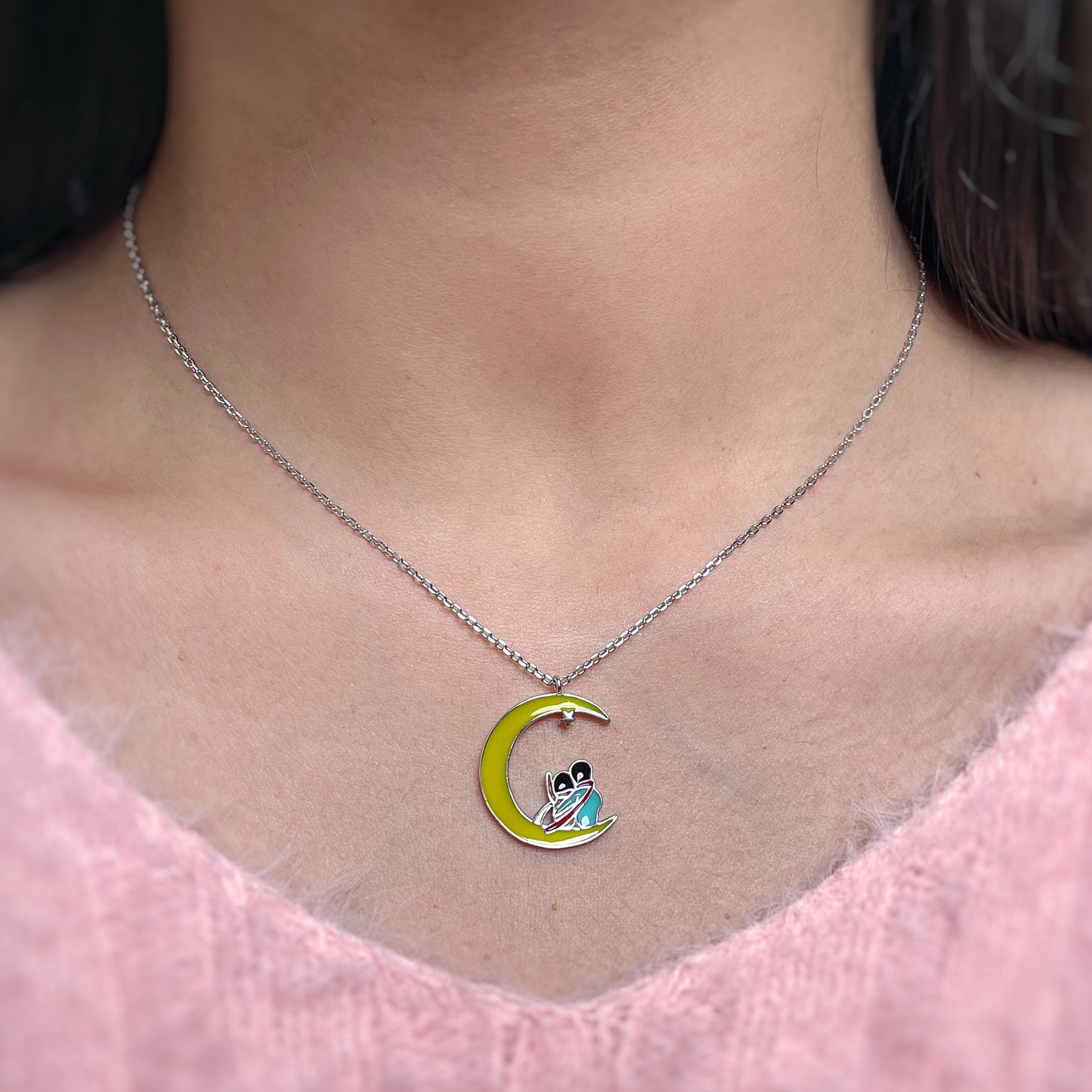 Moonlit LOVE Silver Necklace