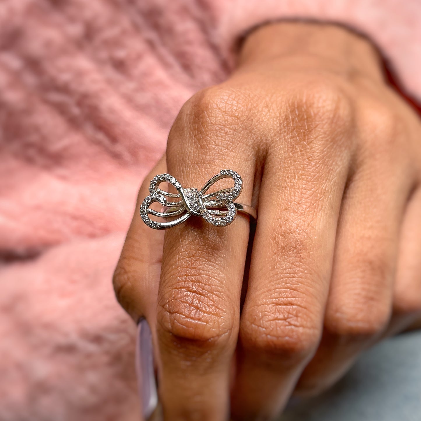 Eternal Knot Silver Hoop Ring