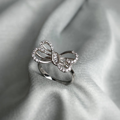 Eternal Knot Silver Hoop Ring