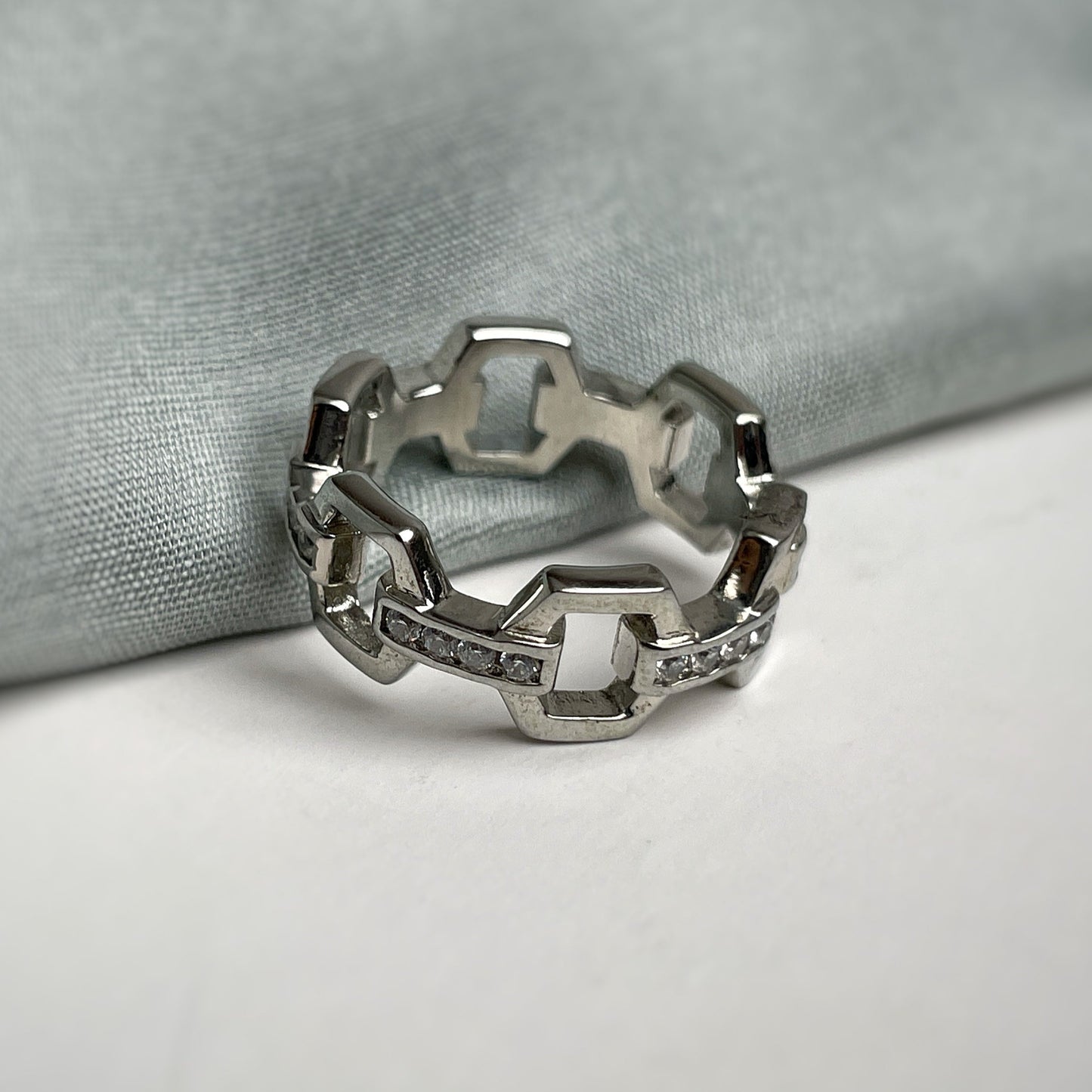 Stellar Silver Stardust Ring