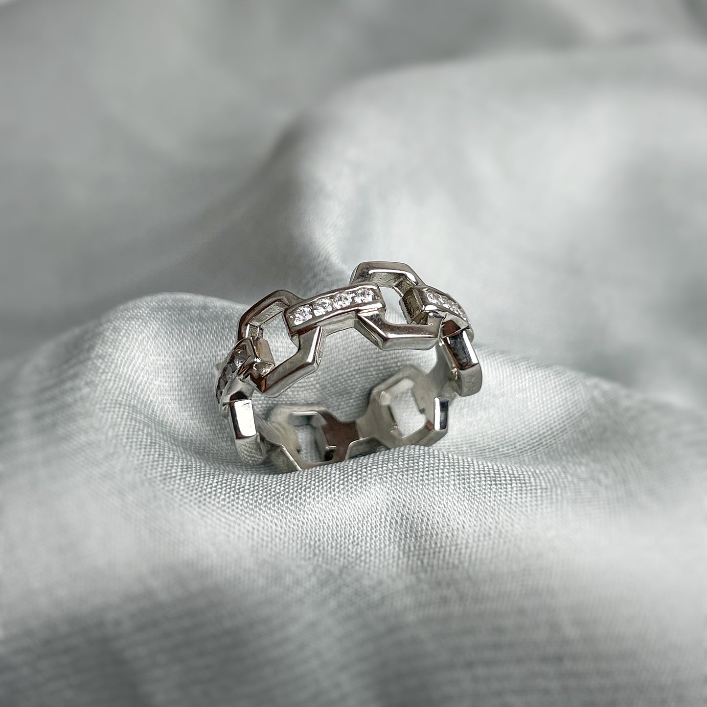 Stellar Silver Stardust Ring