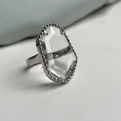 Mystic Silver Zircon Whirl Ring