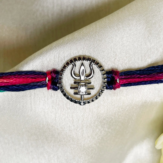 Silver Almighty Shiva Trishool Rakhi