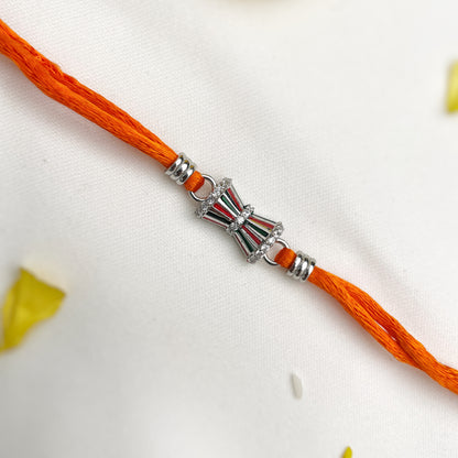 Silver Colourful Damaru Rakhi