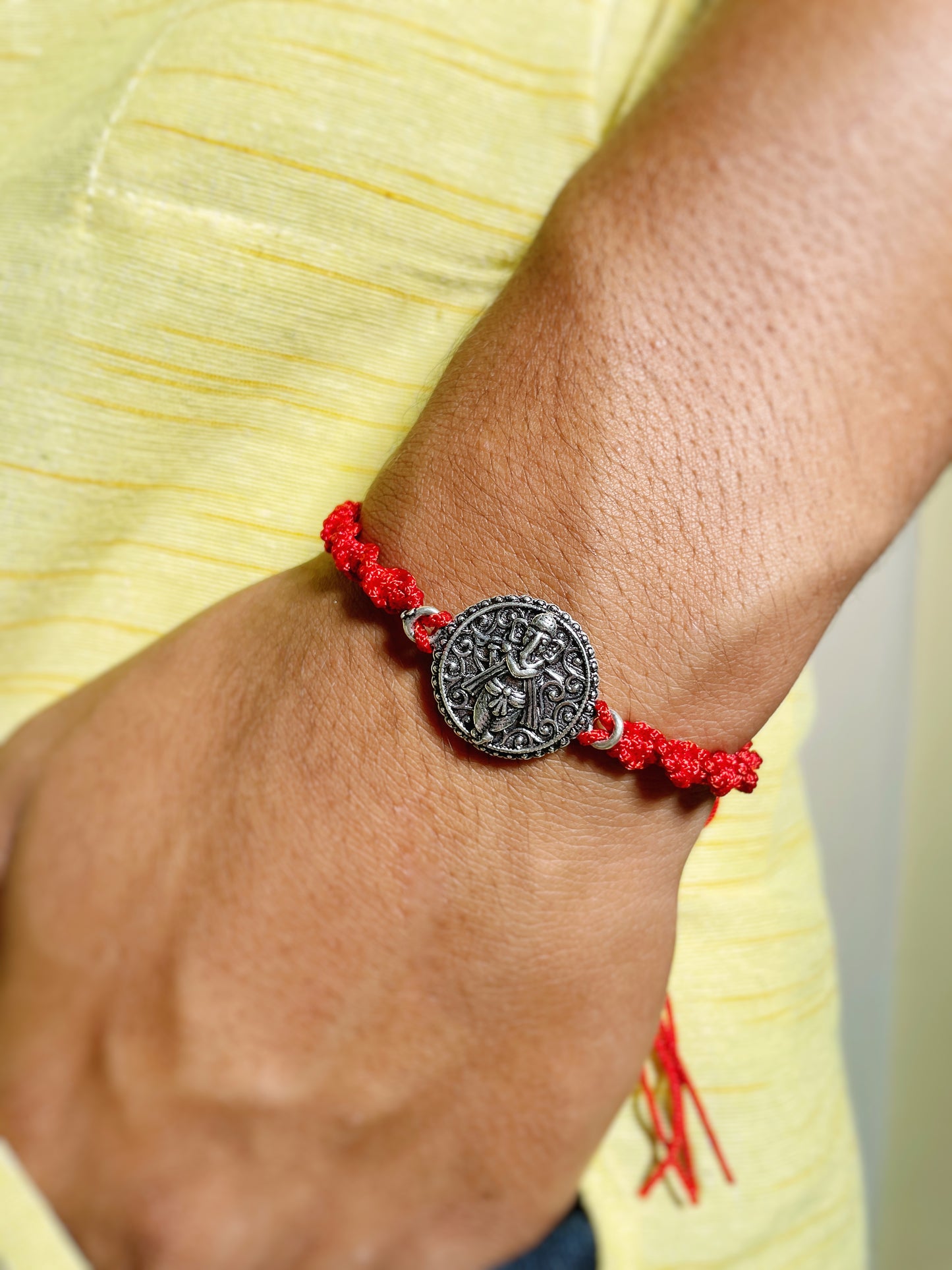 Oxidized Silver Ganesha with Flute