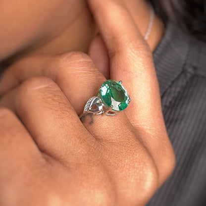 Elemental Green Zircon Ring