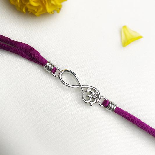 Silver Infinity OM Rakhi