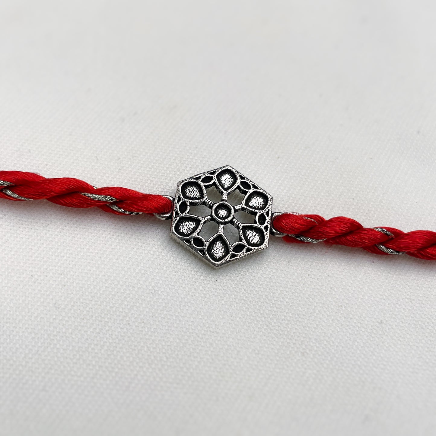 Oxidized Hexagon Rakhi