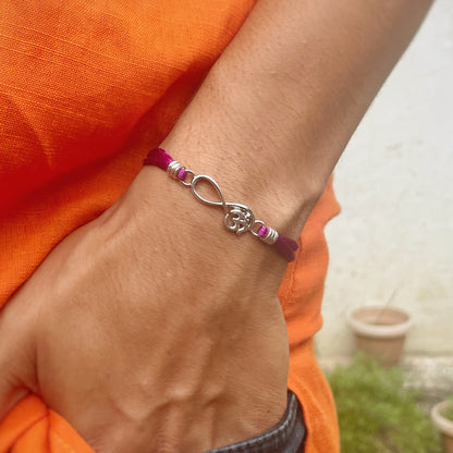 Silver Infinity OM Rakhi