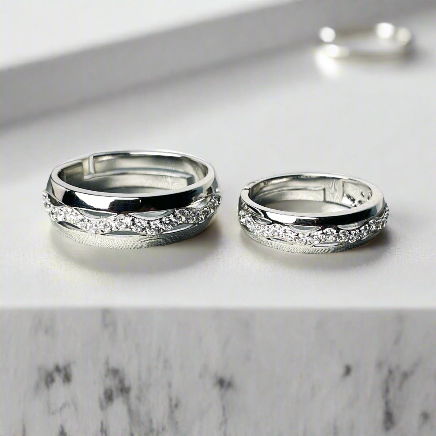 Soulmates' Solitaires Couple Rings