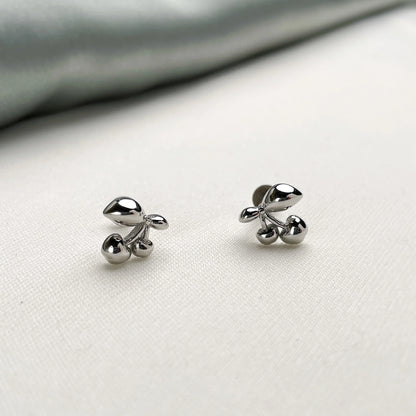 Silver Bow Knot Minimal Studs