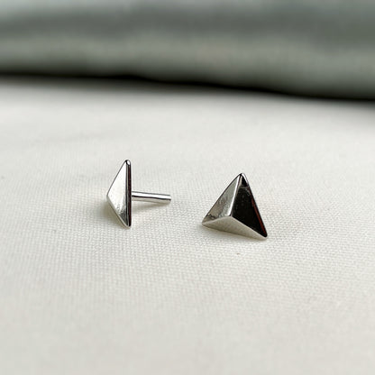 Silver Triangular Shape Stud