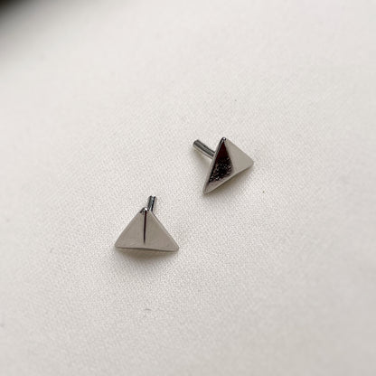 Silver Triangular Shape Stud