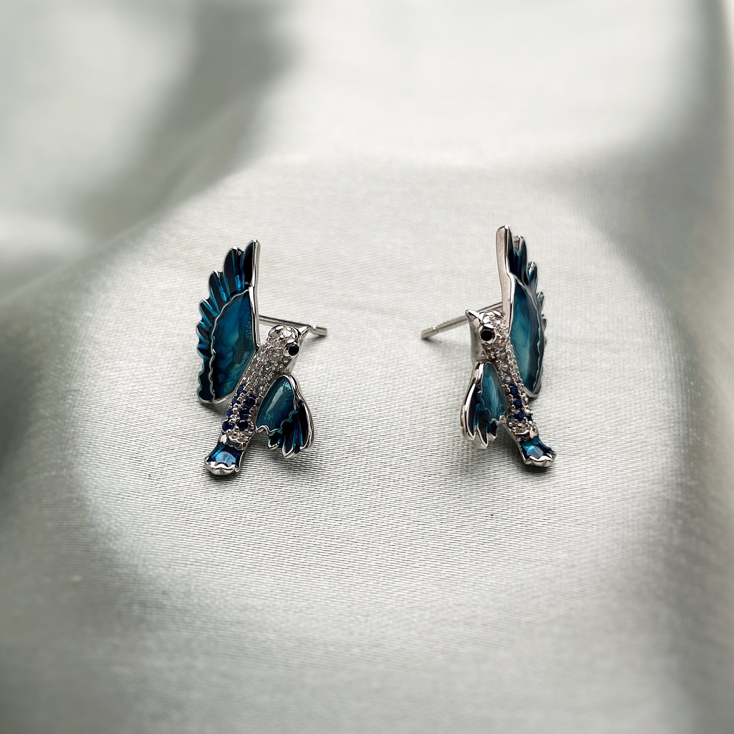 Origami Shine Bird Stud