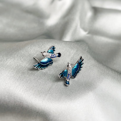 Origami Shine Bird Stud