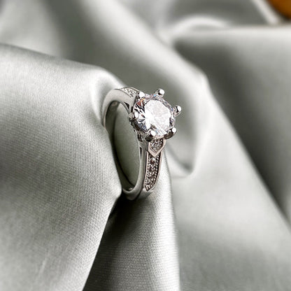 Tantalizing Solitaire Silver Ring