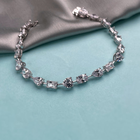 Silver Zircon Excess Bracelet