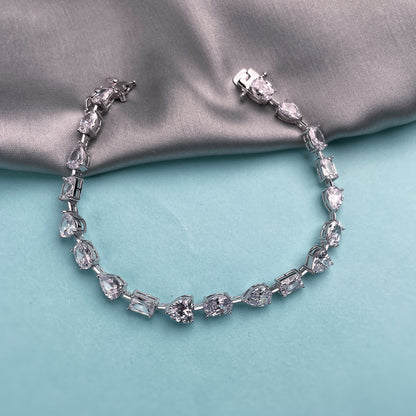 Silver Zircon Excess Bracelet