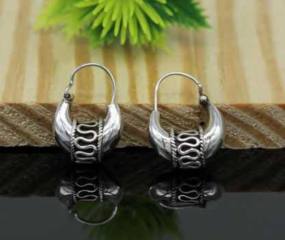 Oxidize Bell Hoops earring