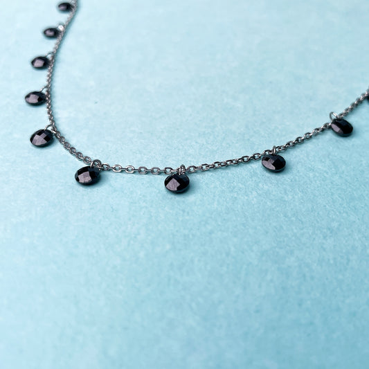 Black zircon queen Necklace