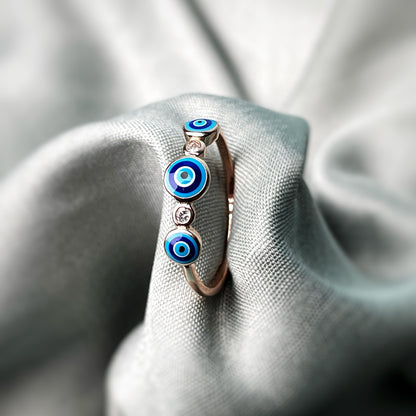 Sleek Evil Eye Ring