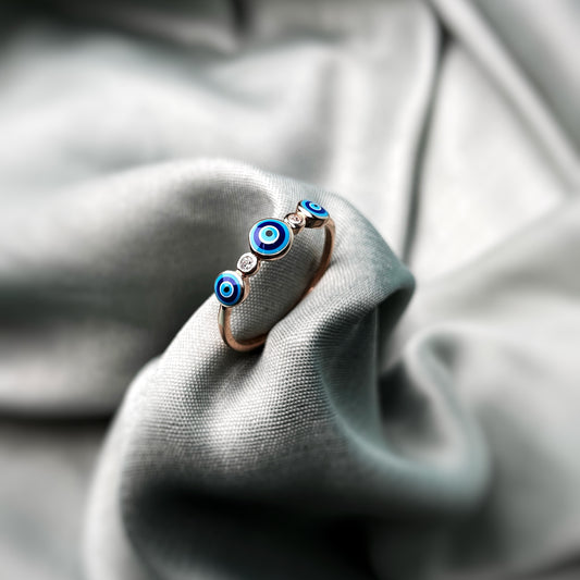 Sleek Evil Eye Ring