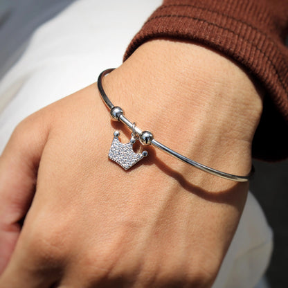 Silver Crown Bracelet