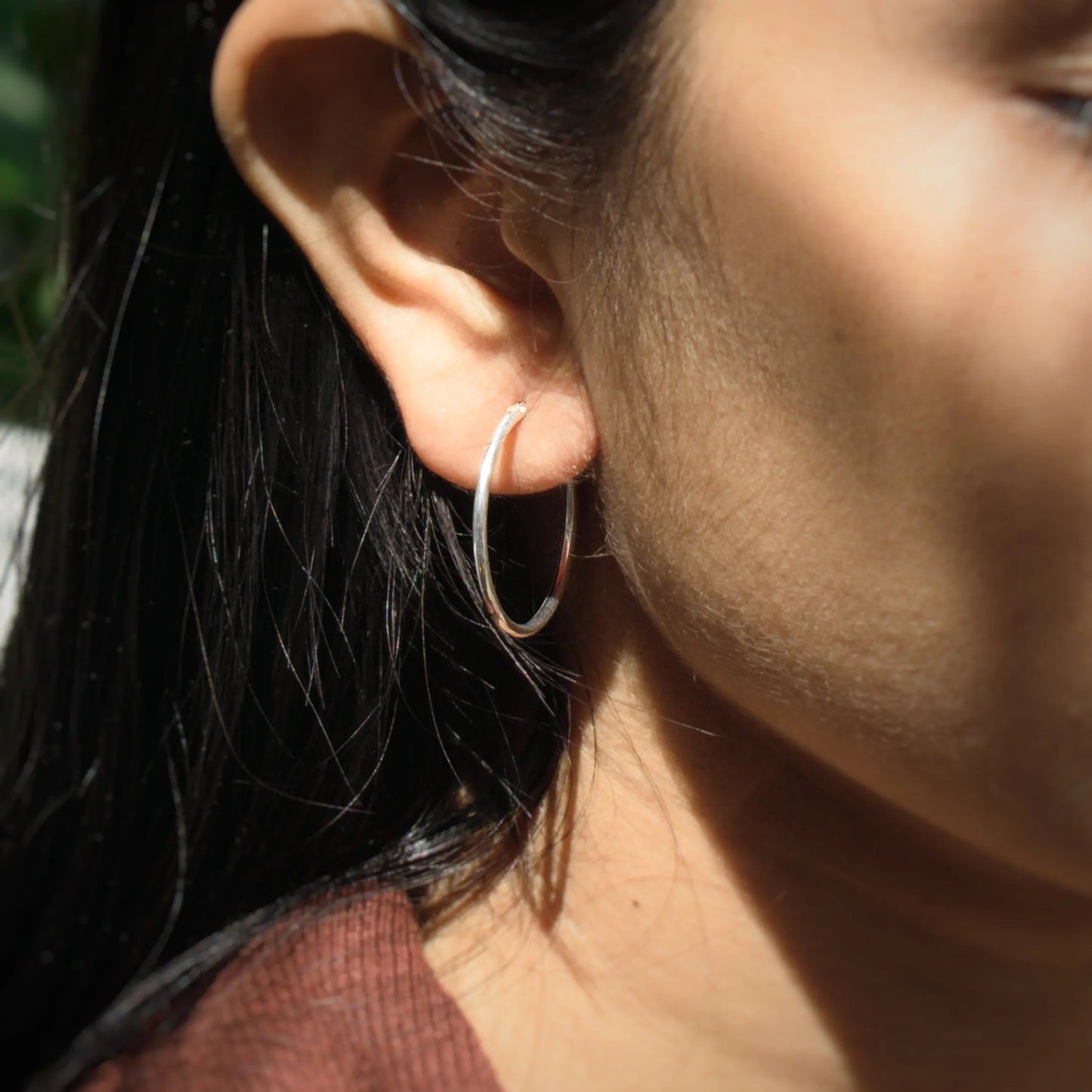 Silver Hoop earing