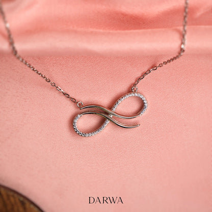 Silver infinitely necklace