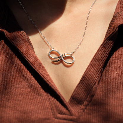 Silver infinitely necklace