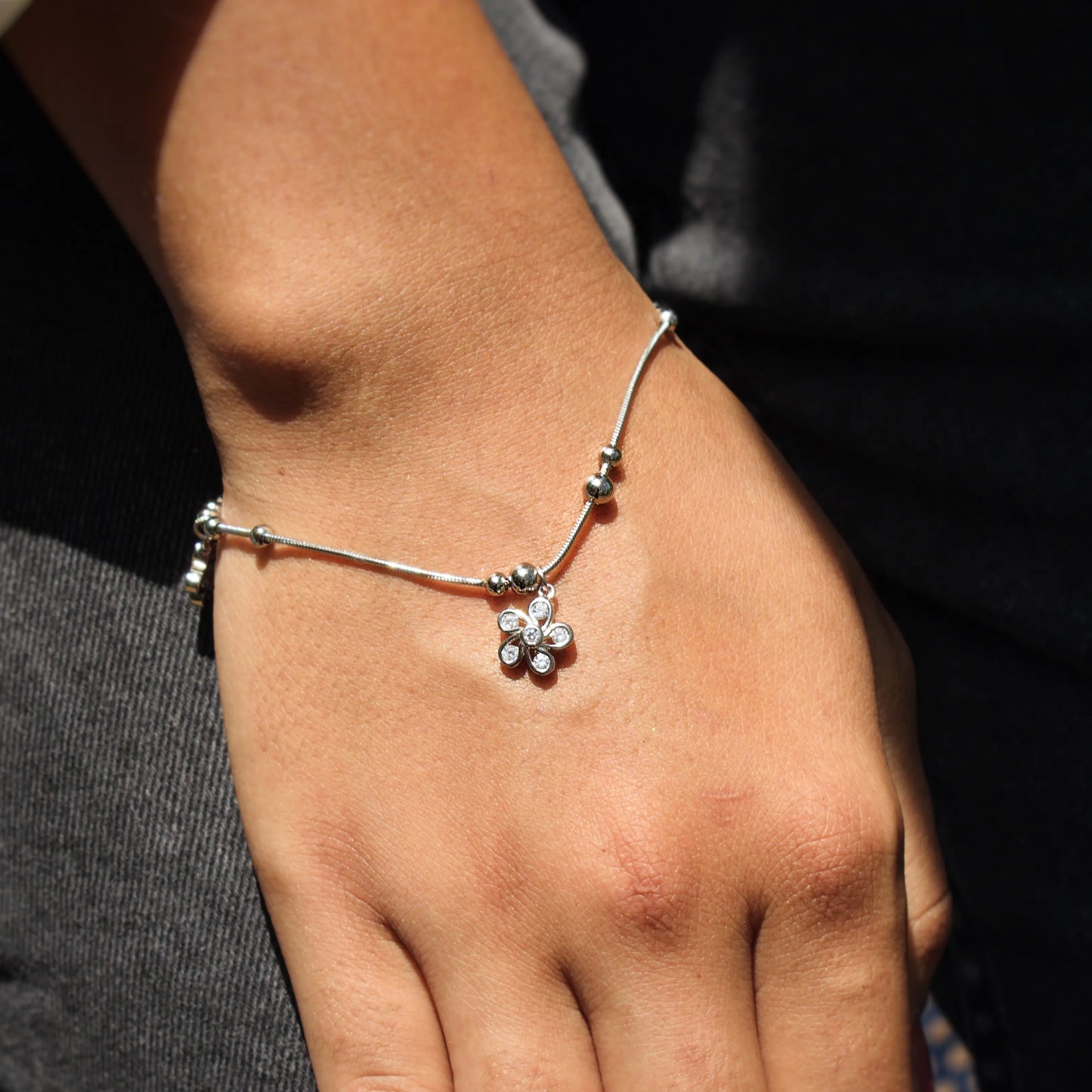 The Floral Anklet cum Bracelet